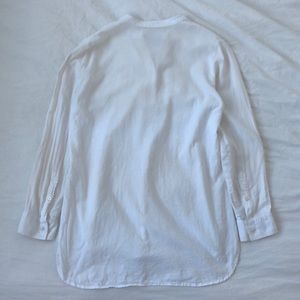 Madewell Tops - Madewell collarless linen shirt in cream Madewell Tops - Madewell collarless linen shirt in cream